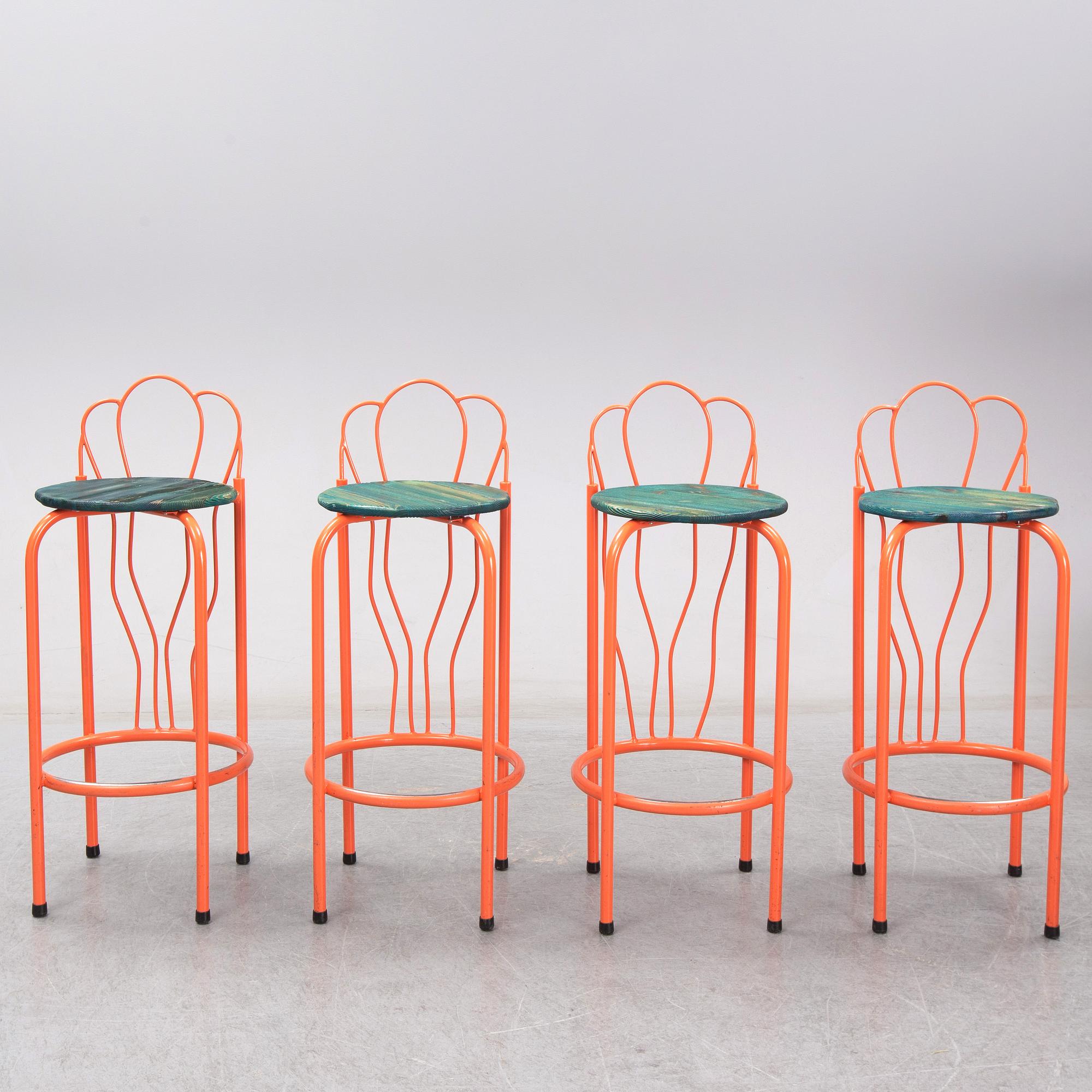 Kristoffer Sundin, Fredrik Paulsen och Simon Klenell, a set of four bar stools.