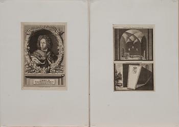KOPPARSTICK, 10 st. Ur Suecia Antiqua et Hodierna, 1800-tal.