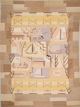 385. A 1930s Finnish flat weave carpet.