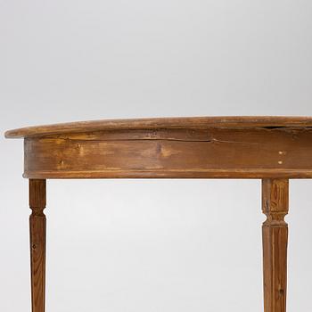 Half-moon cabinet, a pair, 19th century.