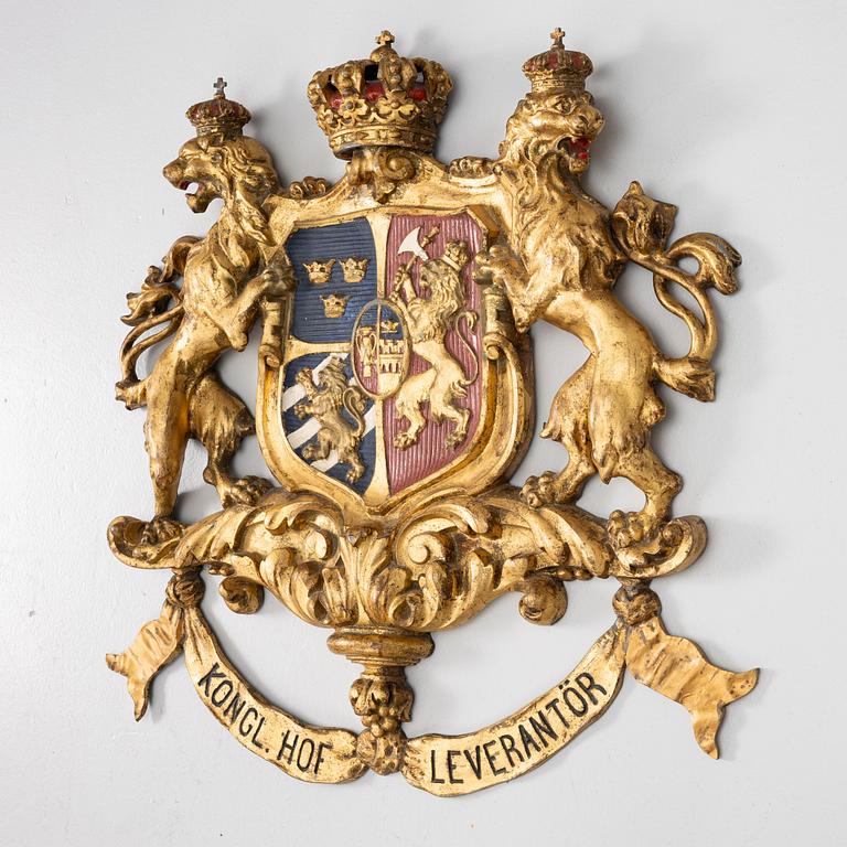 A sign, Kunglig Hovleverantör/Royal Court Supplier, early 20th century.