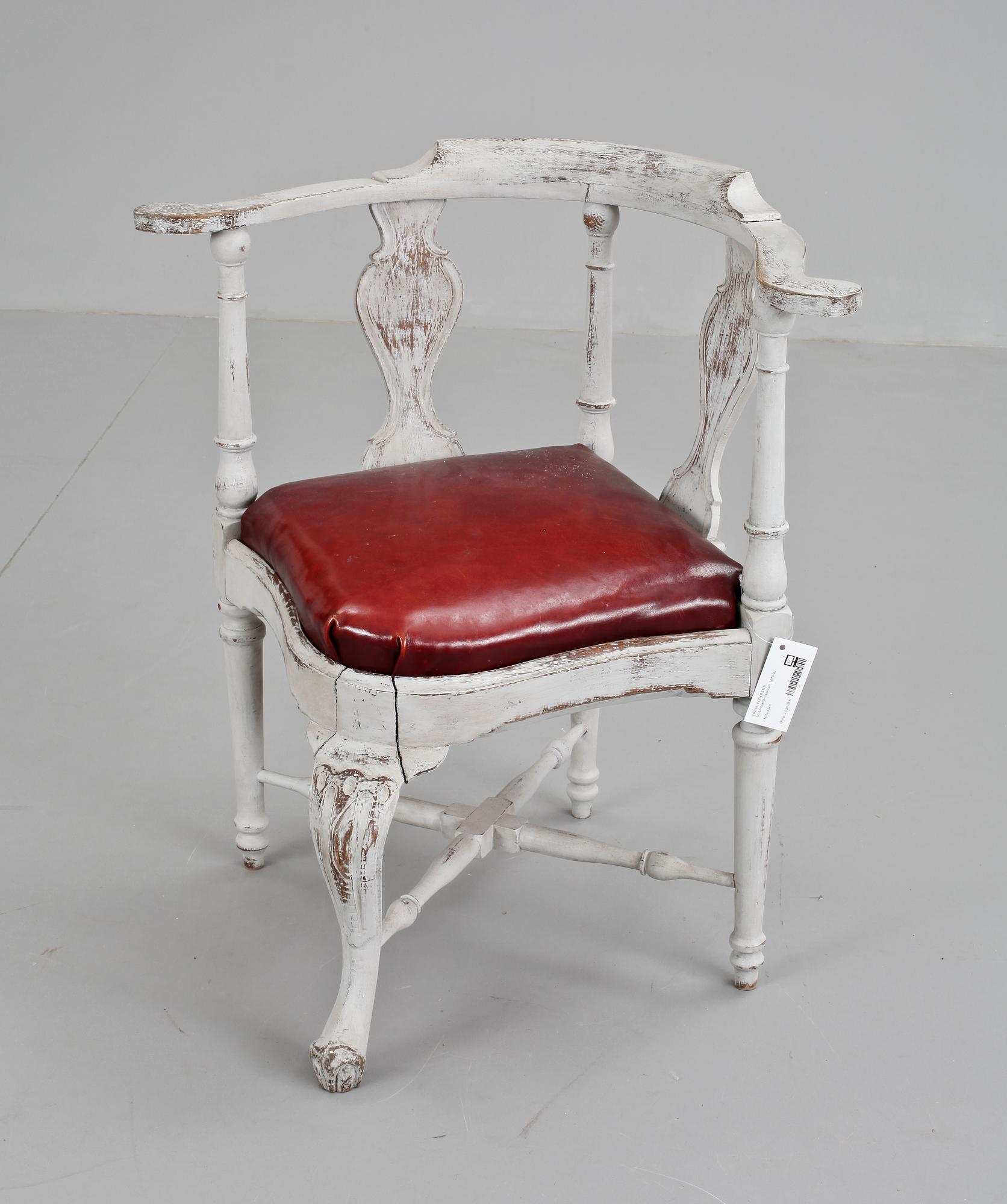 PUDERSTOL, senbarockstil/rokokostil, 1800-tal.