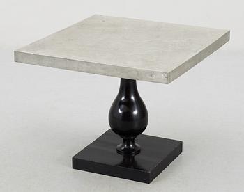 An Uno Åhrén and Tyra Lundgren engraved pewter top table, Svenskt Tenn 1928.