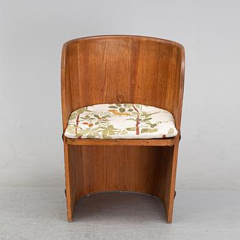 A pine easy chair by Åby Möbelfabrik, 1940s.