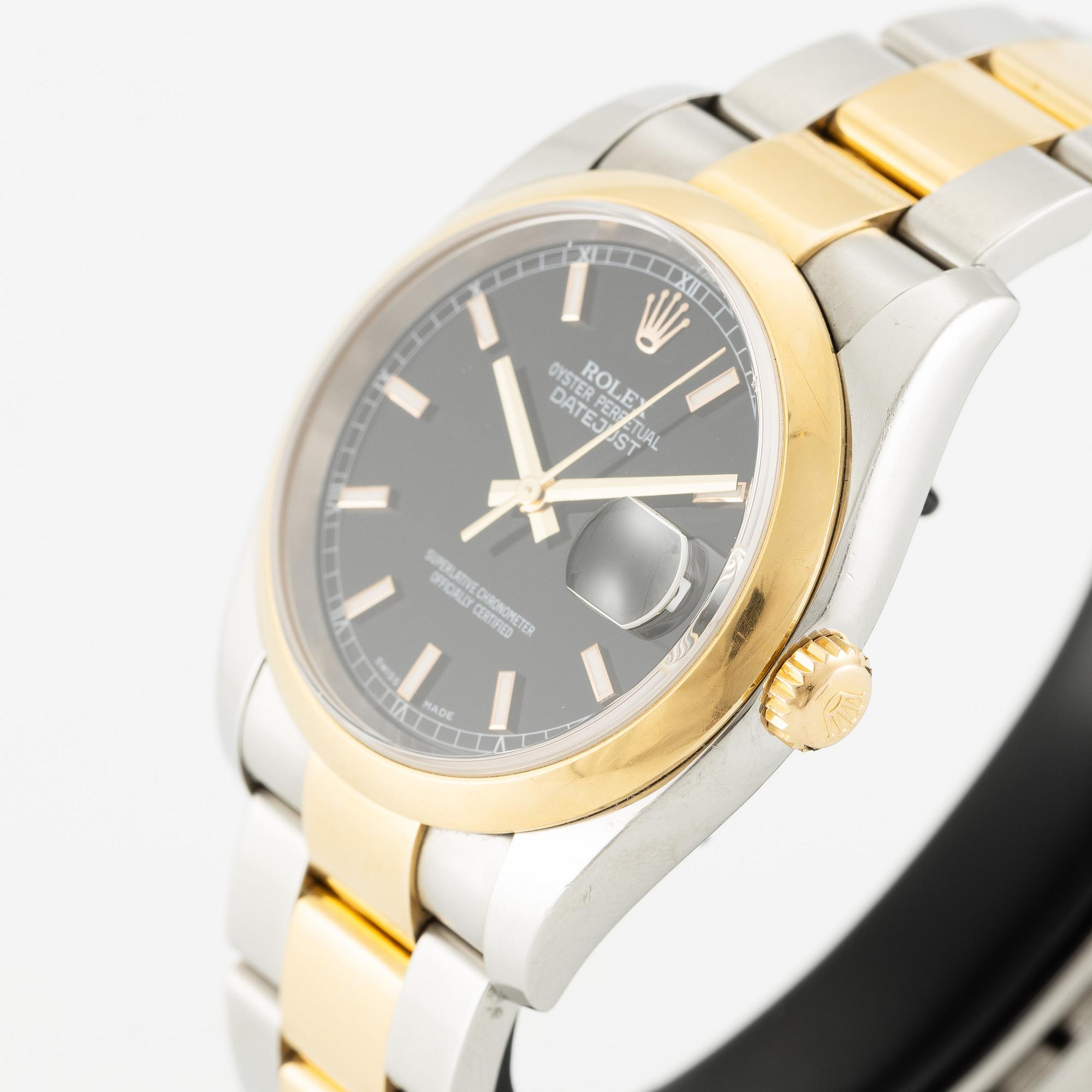 Rolex, Datejust, wristwatch, 36 mm.