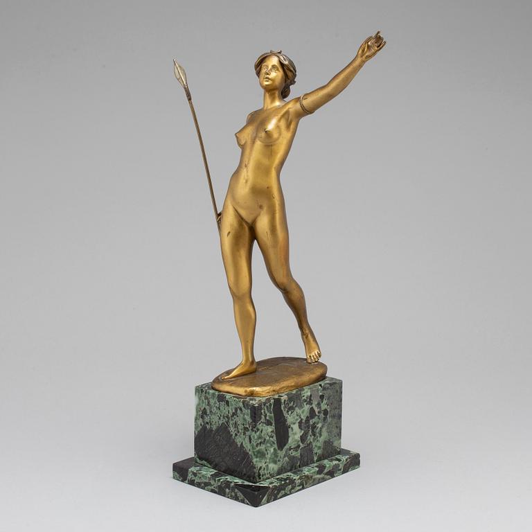 OTTO SCHEER, After. Sculpture, bronze, signed.