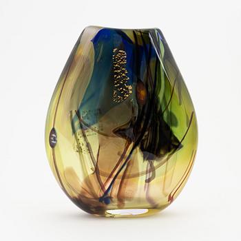 Jan-Erik Ritzman, a unique glass vase, Transjö, signed and dated -89.