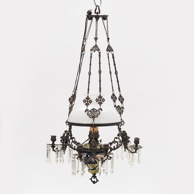 A paraffine lamp, late 19th Century.
