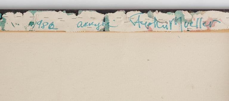 Stephen Mueller, akryl på duk, signerad och daterad 1986 a tergo.