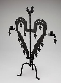 KANDELABER, smide, sk tuppstake, 1900-tal.