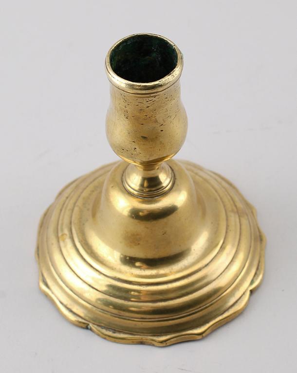 LJUSSTAKE, mässing, 1700-tal.