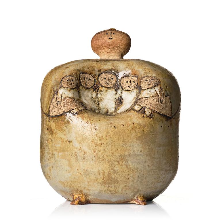 Lisa Larson, a stoneware sculpture of a mother with children, Gustavsberg Studio circa 1960.
