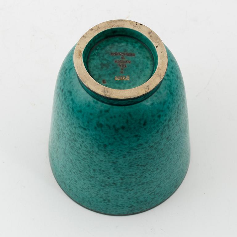 Wilhelm Kåge, an 'Argenta' vase and four dishes, stoneware, Gustavsberg, Sweden.