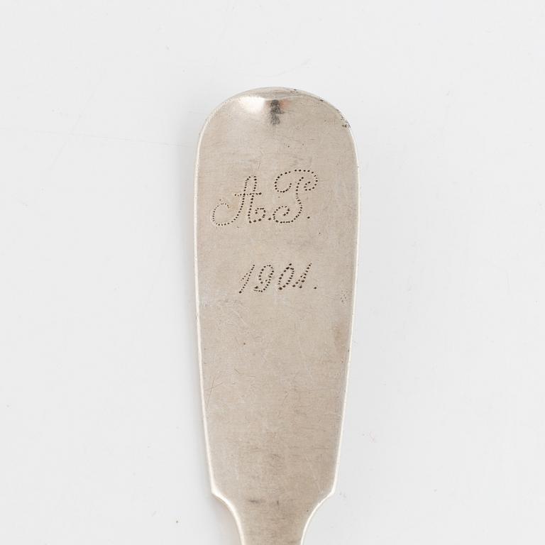 Skedar, 24 st, silver, bl a Jonas Berg, Stockholm 1777.