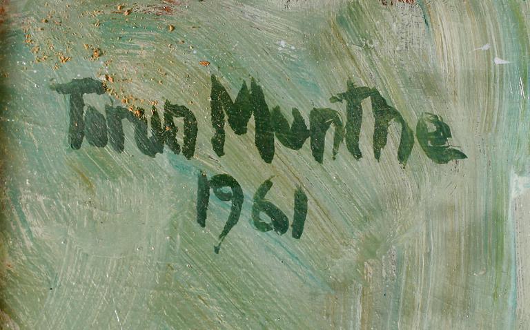 TORUN MUNTHE 1891-1993, olja på pannå, signerad och daterad 1961.