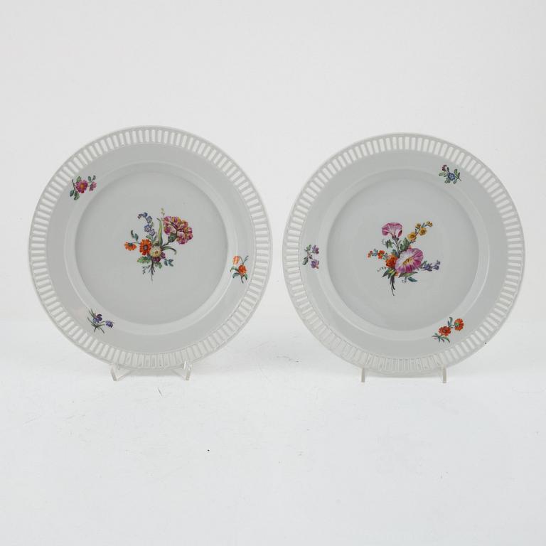 Ten plates, KPM Berlin, Germany, 19th Century.