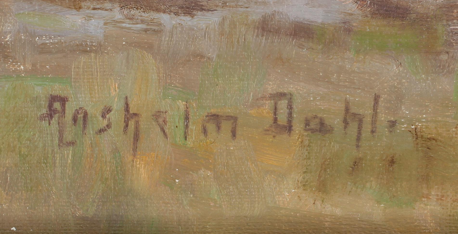 ANSHELM DAHL, olja på duk, sign.