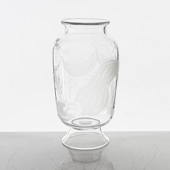 Edvin Öhrström, a glass vase, Orrefors, Sweden, 1957.