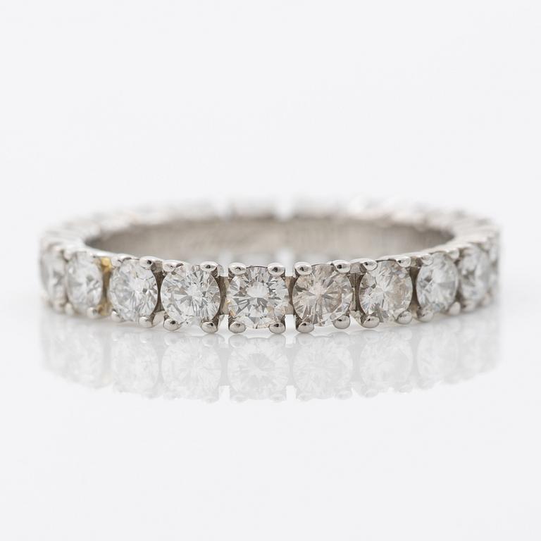 Ring, Cartier, helallians platina med briljantslipade diamanter.