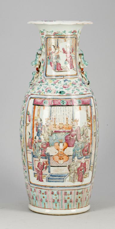 GOLVURNA, porslin, Kina, Kanton, 1800-tal.