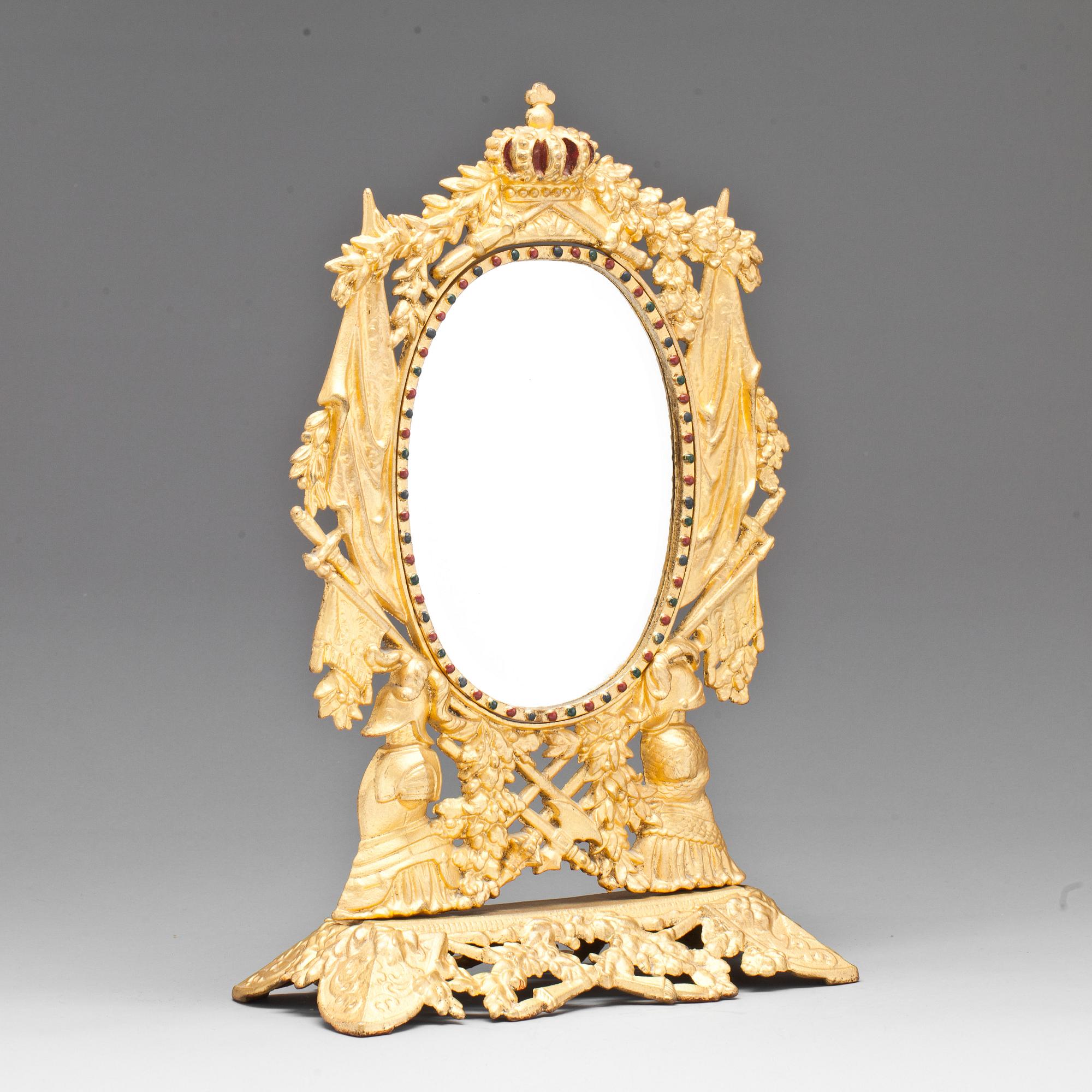 BORDSSPEGEL, gjutjärn, 1800-talets slut.