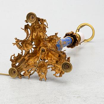 A table lamp, late 19th Century.