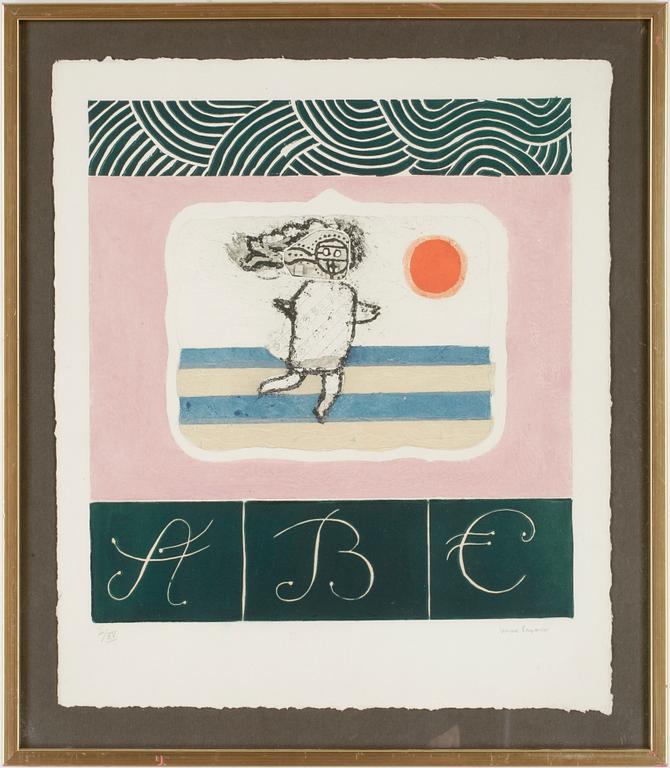 MAX PAPART, carborundumetsning, sign o numr II/XV.