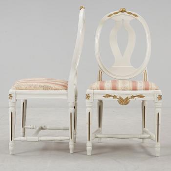 STOLAR, ett par, gustaviansk stil, 1940/50-tal.