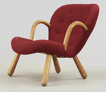 FÅTÖLJ, "Clam Chair" / "Muslinge", Philip Arctander, tillskriven, 1940/50-tal.