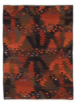 CARPET. "Tånga brun original". Tapestry weave. 259,5 x 188 cm. Signed AB MMF BN.