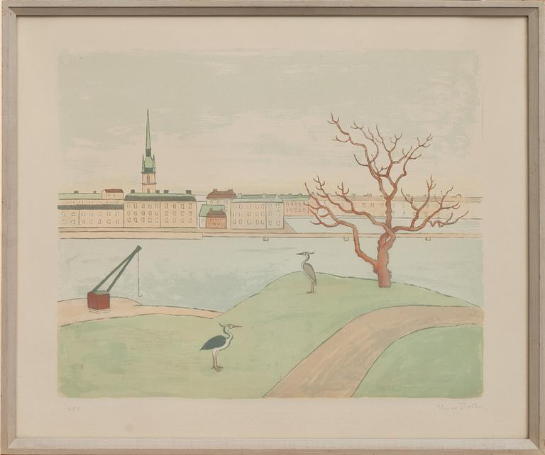 EINAR JOLIN, färglitografi, signerad och numrerad 1//250.