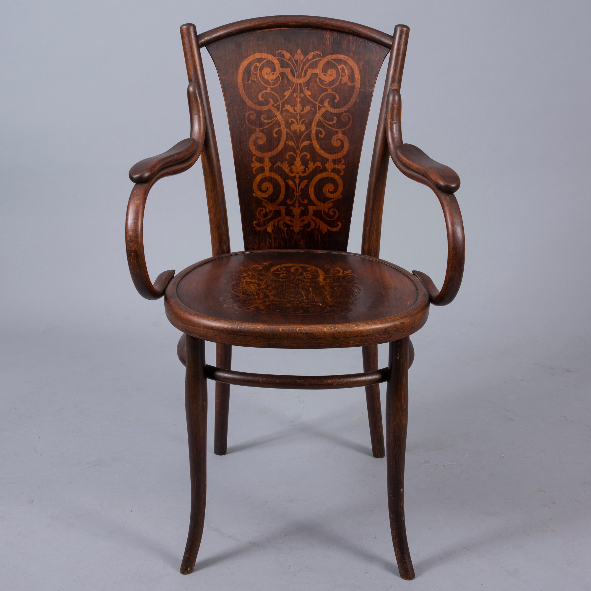 KARMSTOL, Thonet, Wien, Österrike, sekelskiftet 1800/1900.