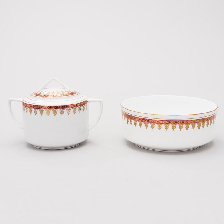 A late 19th Century 16-piece Russian Porcelain Tea Set by Gardner.