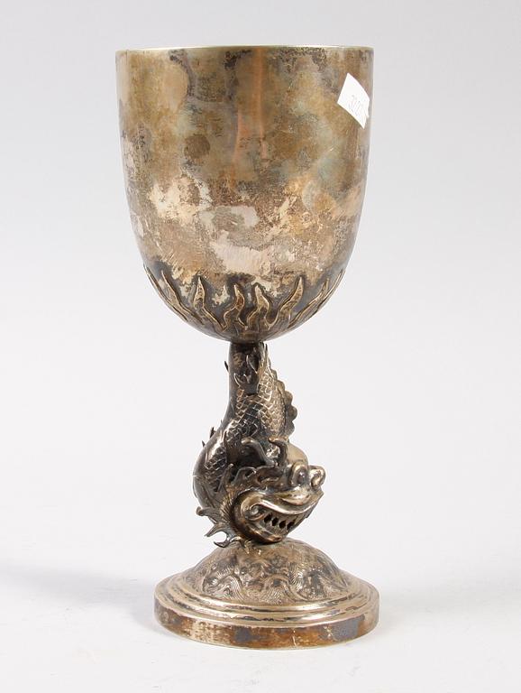 BÄGARE, silver, orientalisk, 1900-tal.