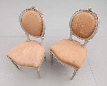 STOLAR, 1 par, gustaviansk stil, 1900-talets första hälft.