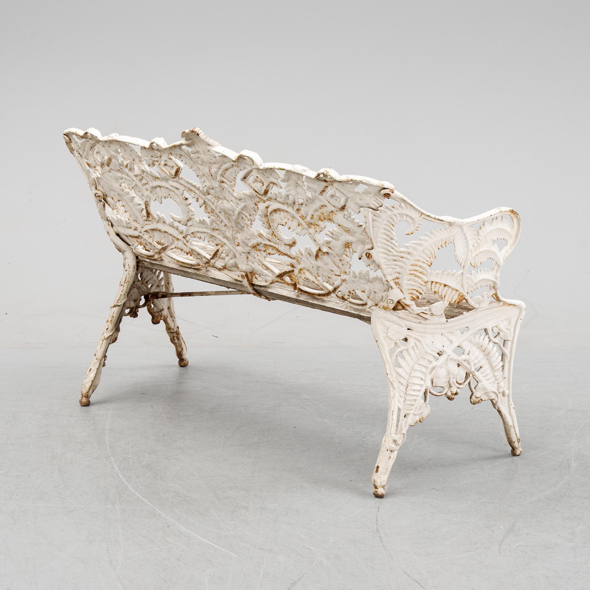 A cast iron garden sofa, Aggenberg Stockholm.