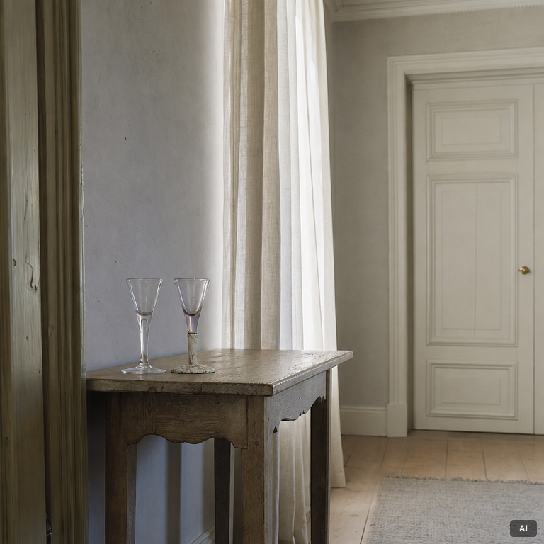 Two Swedish 18th century glasses.