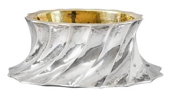 410. A Swdish 18th cent salt cellar, marks of Berndt Halk, Halmstad 1762.