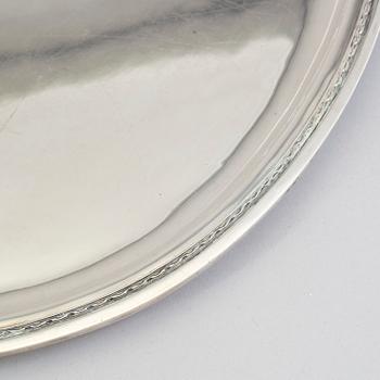 ERIC RÅSTRÖM, a silver tray from Råströms Silver- O Nysilverfabrik, Stockholm, 1950.