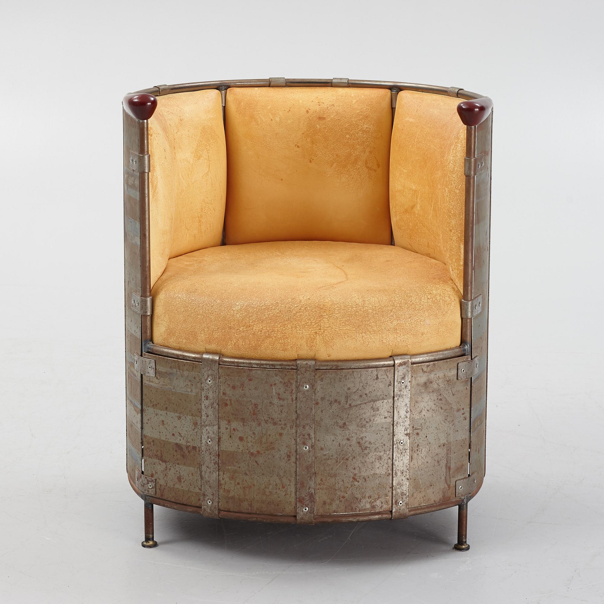 Mats Theselius, an 'Älgskinnsfåtöljen' lounge chair, Källemo, ed. 311/360, Sweden post 1991.