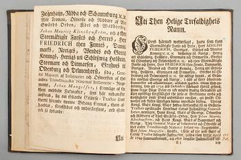 INBUNDEN SAMLING KUNGÖRELSER OM LAPPLAND, bla Kongl. Majts...reglemente för them som...bo och bygga i Lappland..., 1749.