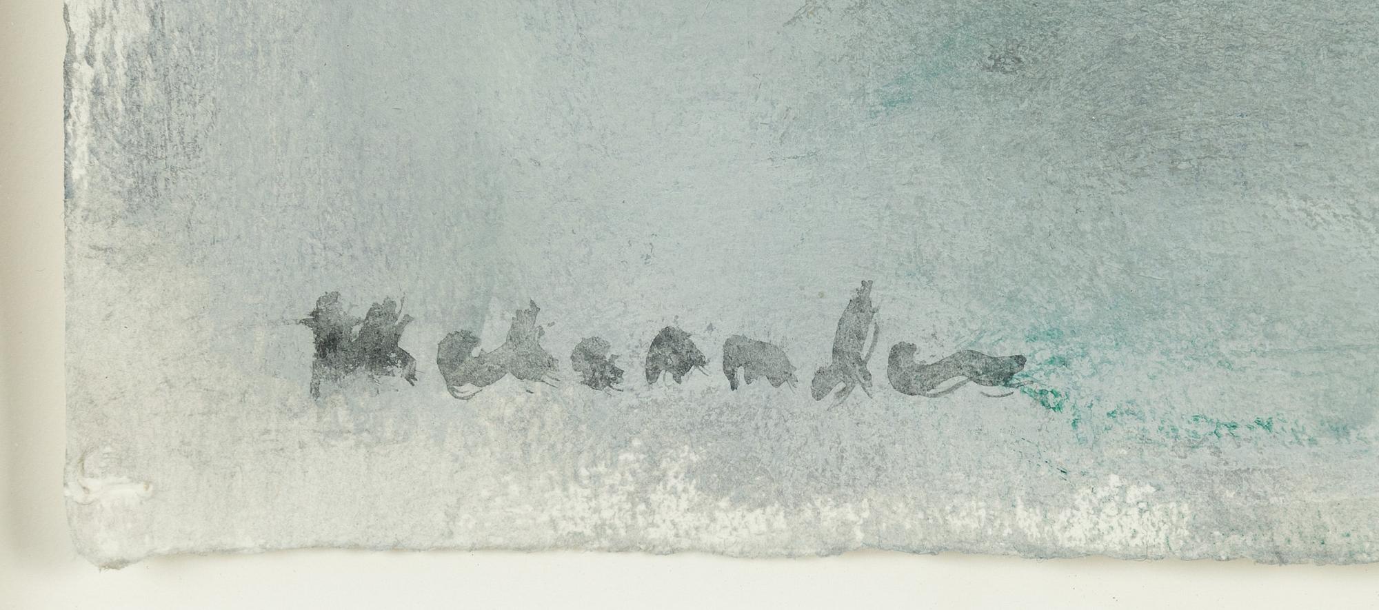 Ruben Heleander, gouache, signed.
