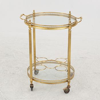 A serving trolley, late 20th Century.