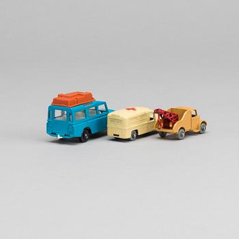 LESNEY MATCHBOX SERIES, 3 CARS.