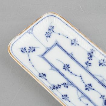 A 'Blue Fluted Plain' porcelain desk tray, Royal Copenhagen, model 419, 1893-1900.