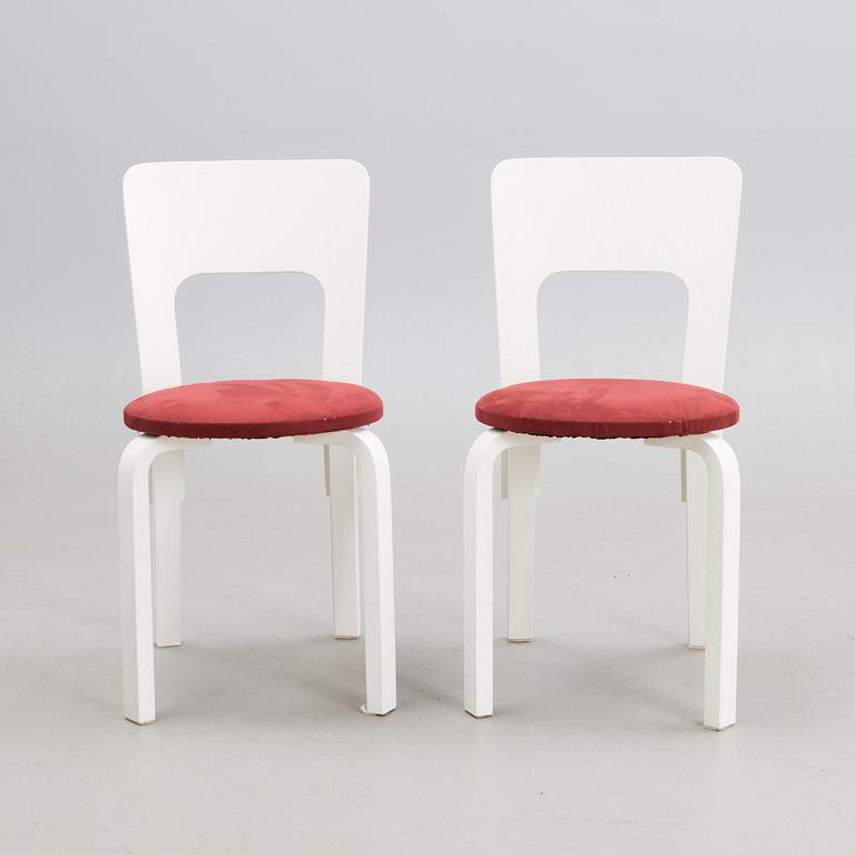 A set of three 21st century chairs model A66 for Artek.