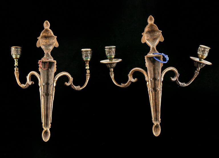 APPLIQUER, ett par, empirestil, 18/1900-tal.