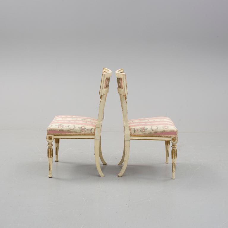STOLAR, ett par. Sengustavianska, omkring 1800.