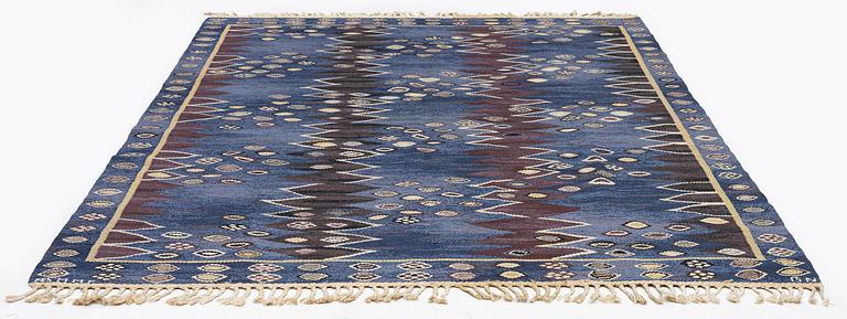 Barbro Nilsson, a carpet, 'Snäckorna' tapestry weave, approx. 273 x 193 cm, signed AB MMF BN.