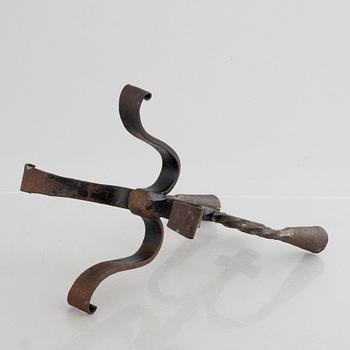 A two-light wrought-iron candlesticks, 20th century.